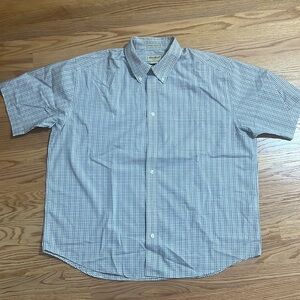 EDDIE BAUER Short Sleeve Button Down Shirt Size XL 100% Cotton